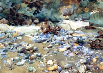 約翰 辛格 薩金特 Purtud, Bed of a Glacier Torrent 約翰 辛格 薩金特 Purtud, Bed of a Glacier Torrent